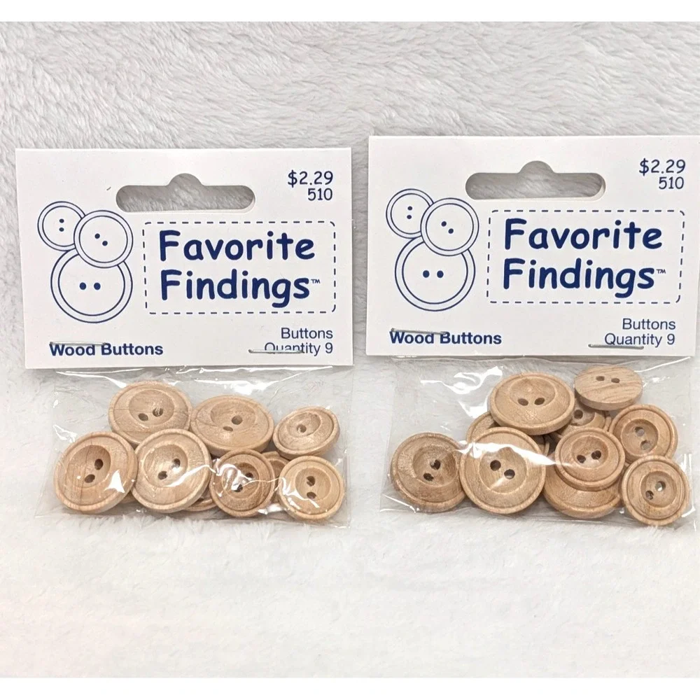 115pc Natural Button Lot Coconut Shell 20mm 32L + Wood Favorite Findings #510